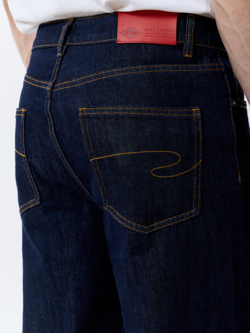 Мужские джинсы HARRISON свободного прямого кроя темно-синие