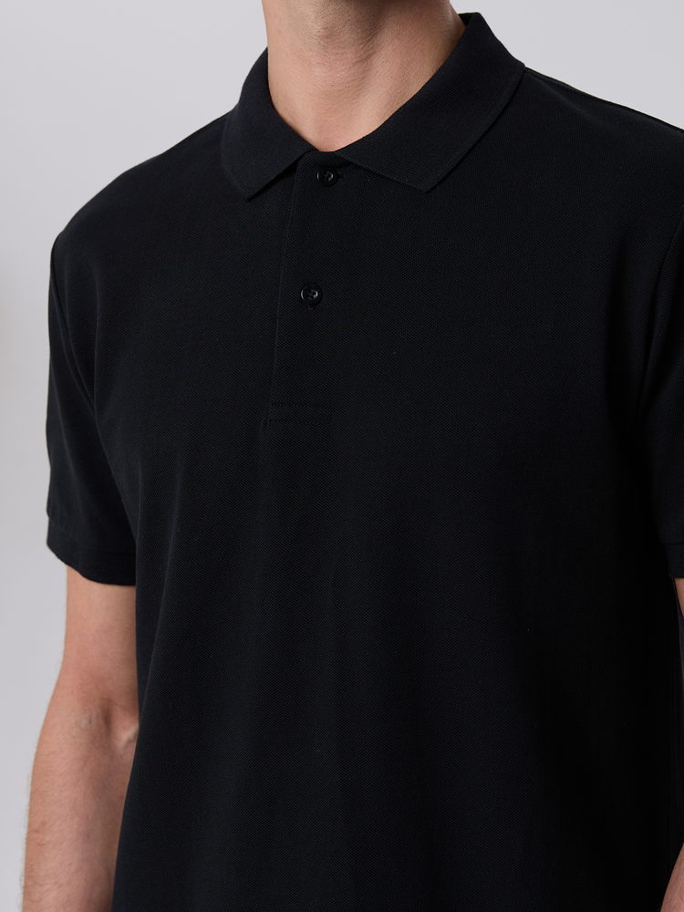 Мужское поло с коротким рукавом прямого кроя 
