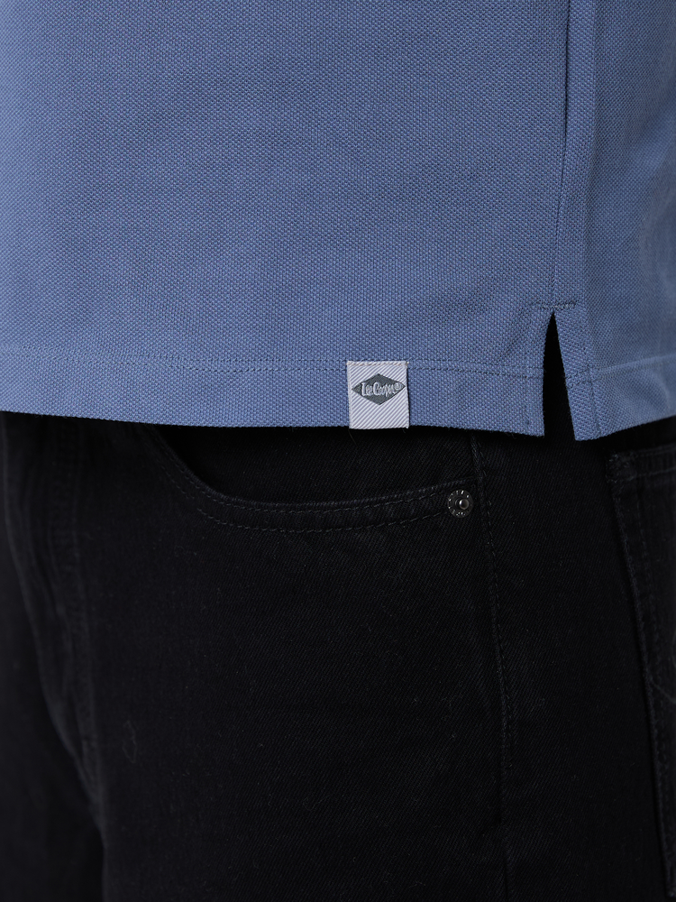 Мужское поло с коротким рукавом прямого кроя 