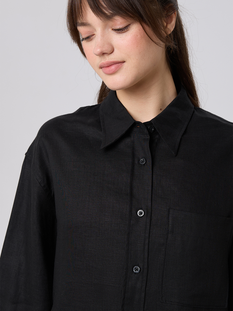 Женская рубашка льняная 