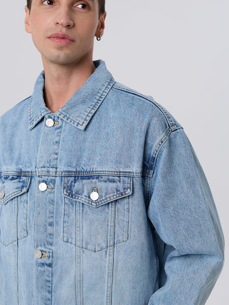 Мужская куртка джинсовая свободного кроя КЭЛВИН (CALVIN)