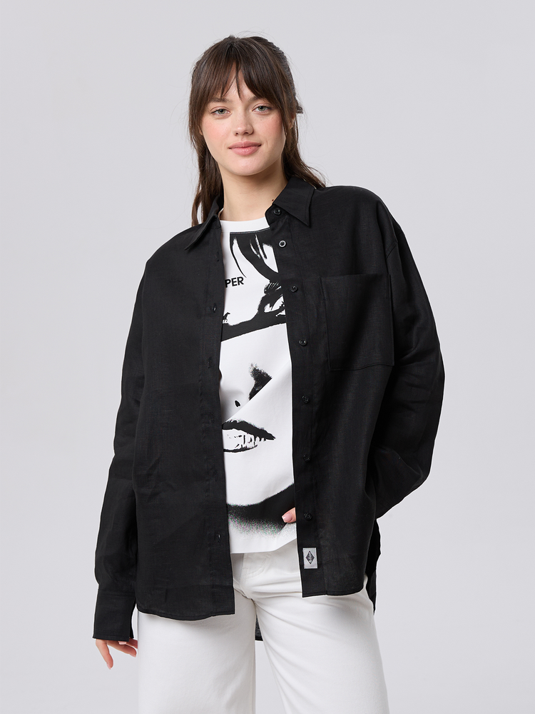 Женская рубашка льняная 