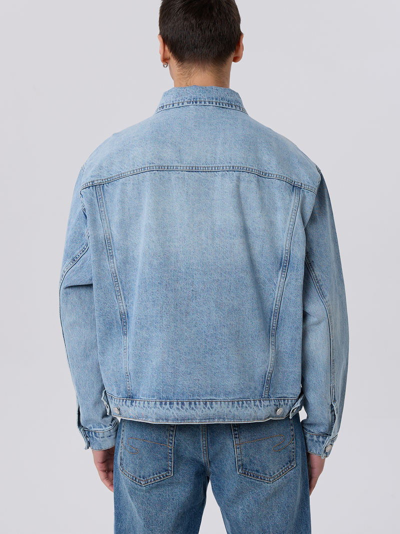 Мужская куртка джинсовая свободного кроя КЭЛВИН (CALVIN)