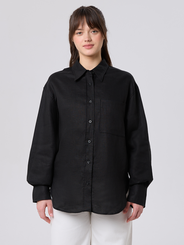 Женская рубашка льняная 