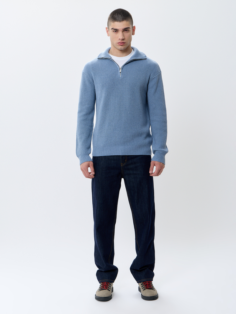 Мужские джинсы HARRISON свободного прямого кроя темно-синие