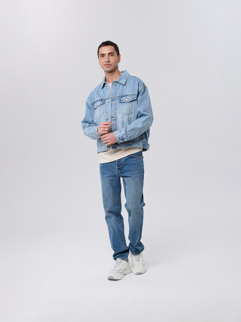 Мужская куртка джинсовая свободного кроя КЭЛВИН (CALVIN)